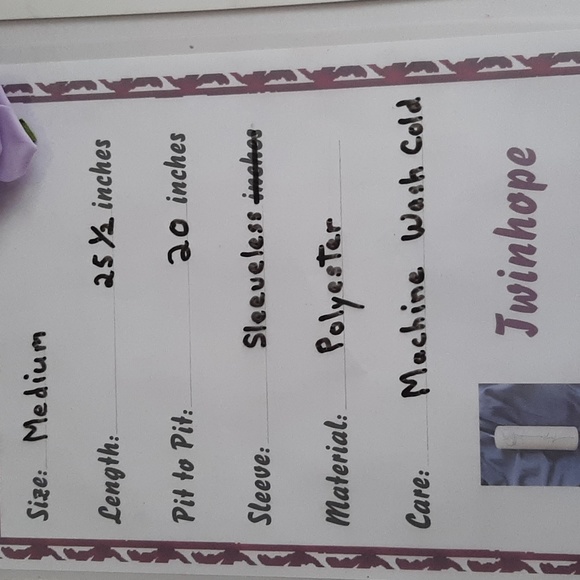 Maunce top.Sleeveless black and white.  Medium. - Picture 16 of 16